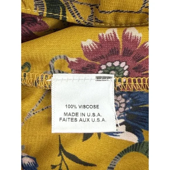Misa Los Angeles, Lorena Dress Yellow Floral Boho Chic Medium Orig. $329 - Picture 6 of 10